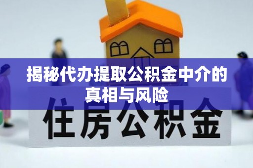 冀州揭秘代办提取公积金中介的真相与风险